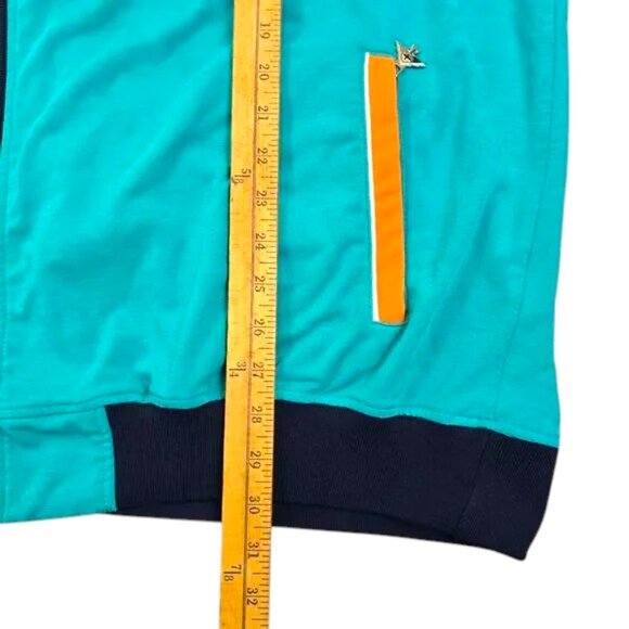 LRG Lifted Research Group Track Jacket Mens 3XL Teal Orange Full Zip Colorblock - Picture 5 of 8